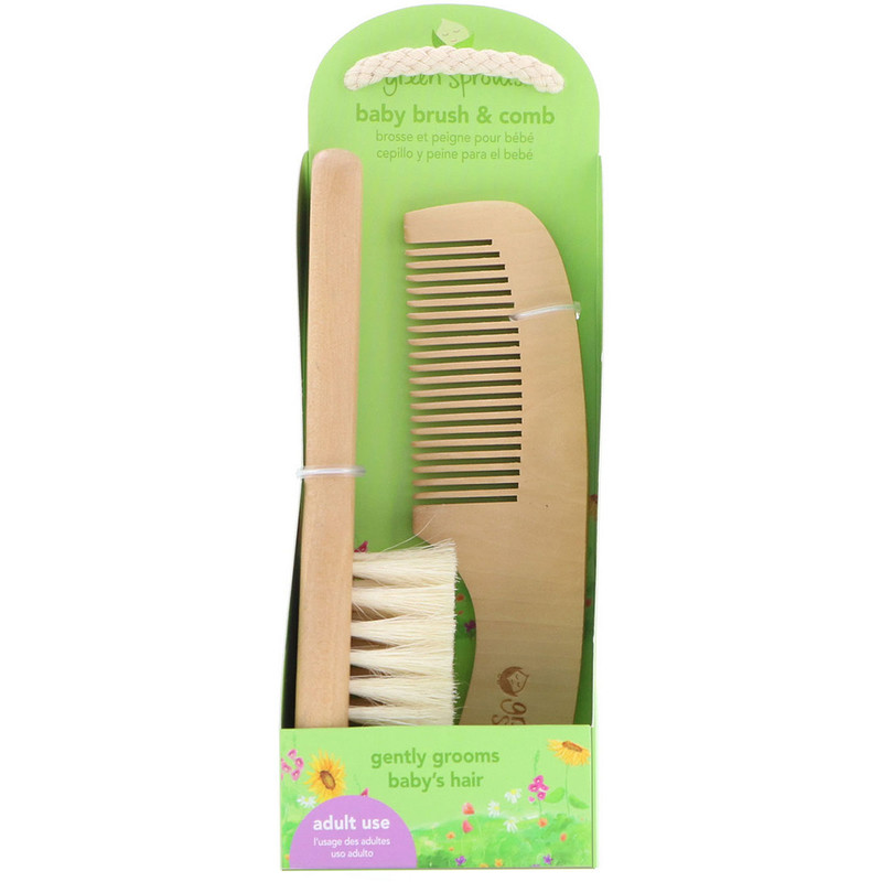 i play Inc., Green Sprouts, Brush &amp; Comb Set, 2 Piece Set