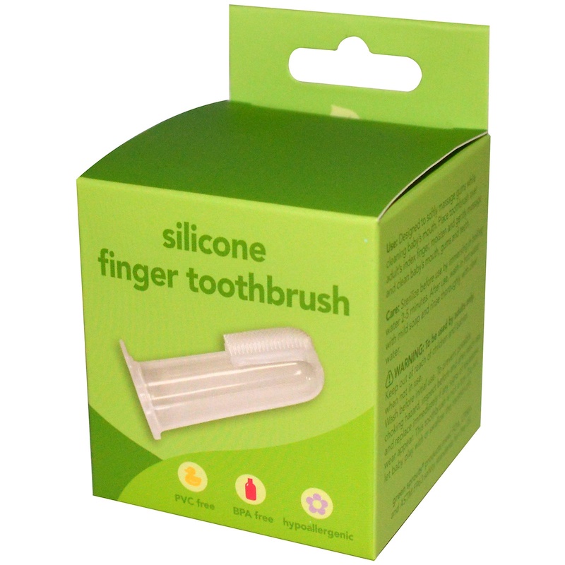 i play Inc., Green Sprouts, Silicone Finger Toothbrush, 1