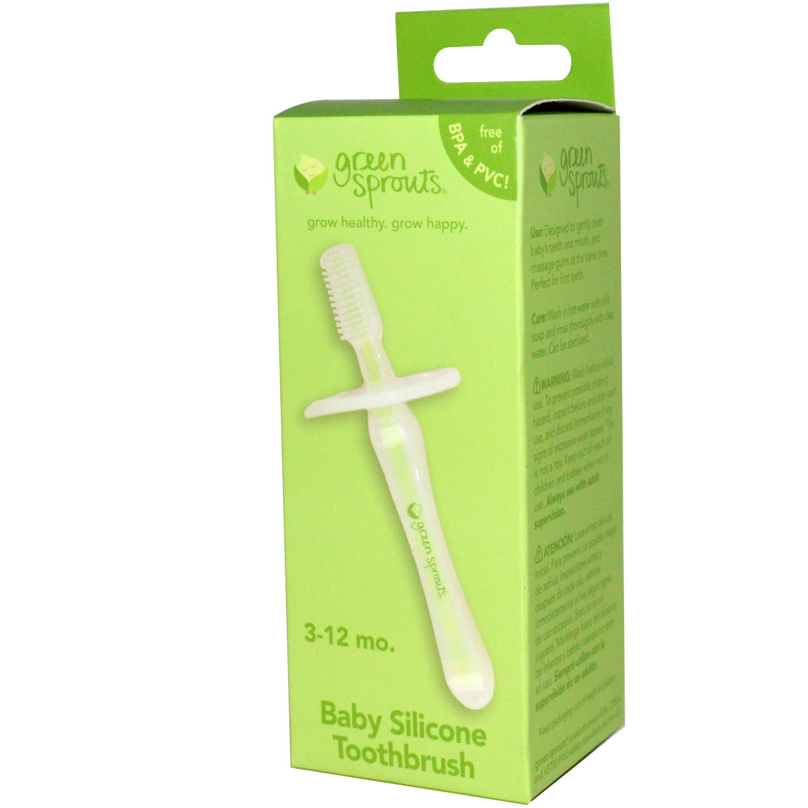 green sprouts silicone baby toothbrush