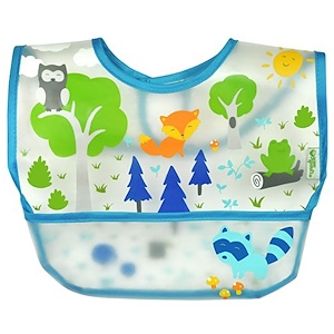 iPlay Inc., Green Sprouts, детский нагрудник, 9-18 месяцев, синий, 1 шт