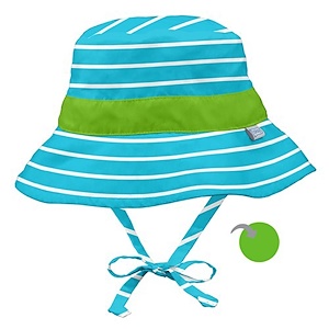 Отзывы о Айплэй ИНк, Classic Reversible Bucket Sun Protection Hat, 9-12 Months, Aqua Stripe