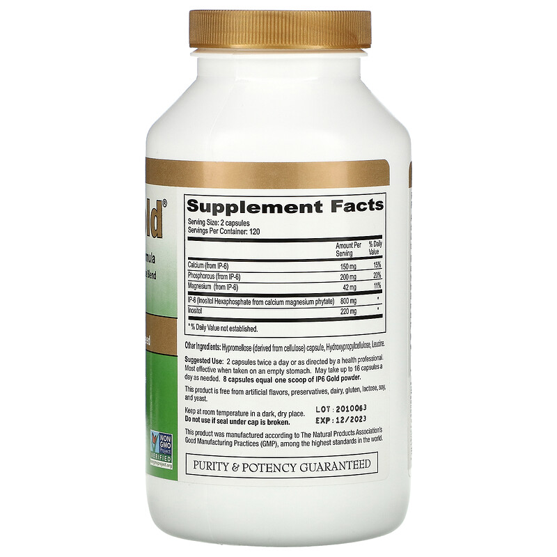 IP-6 International, IP6 Gold, Immune Support Formula, 240 Vegetarian ...