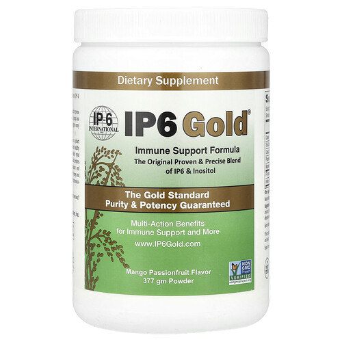 IP-6 International, IP6 Gold®, Immune Support Formula Powder, Mango Passionfruit, 377 gm
