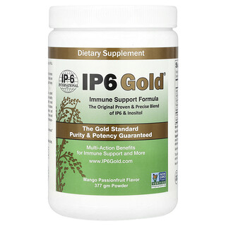 IP-6 International, IP6 Gold, Fórmula de Suporte Imunológico em Pó, Maracujá de Manga, 412 gm