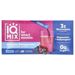 IQMIX®, суміш для зволоження, чистоти й настрою, лохина й гранат, 20 палички по 8 г (0,28 унції)