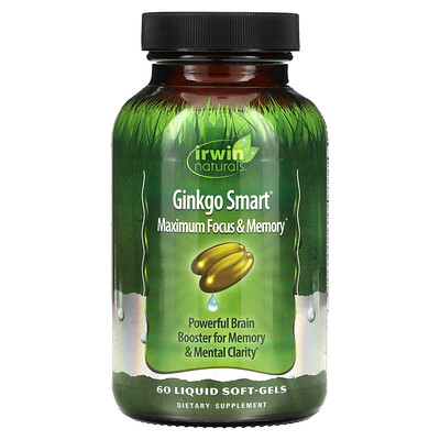 

Irwin Naturals Ginkgo Smart Maximum Focus & Memory 60 Liquid Soft-Gels