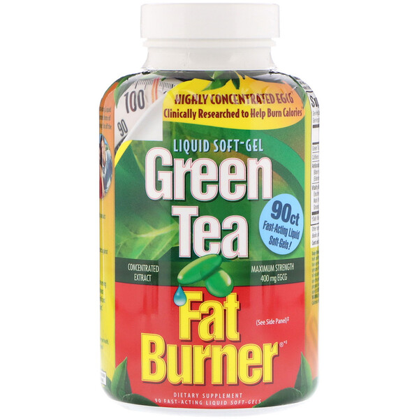 appliednutrition‏, Fat Burner תה ירוק, 90 כמוסות ג'ל עם נוזל לפעולה מהירה