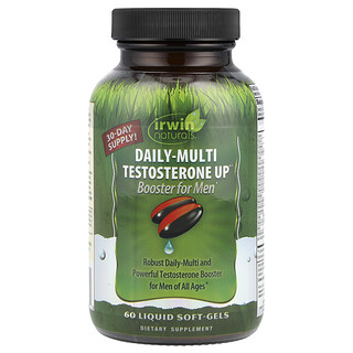 Irwin Naturals, Daily-Multi Testosterone Up ® Booster For Men, 60 Liquid Soft-Gels