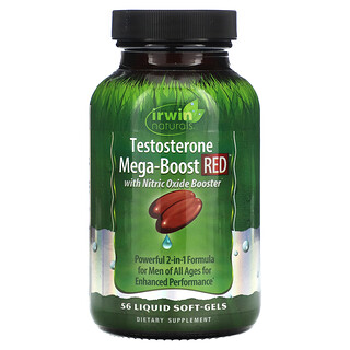 Irwin Naturals, Testosterone Mega-Boost Red, 56 Liquid Softgels