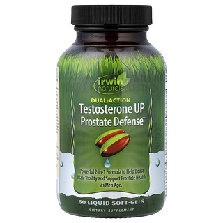 Irwin Naturals, Testosterone UP Prostate Defense™, Dual-Action, 60 Liquid Soft-Gels