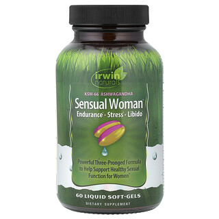 Irwin Naturals, Sensual Women™, Resistencia, Antiestrés, Libido, 60 cápsulas blandas con contenido líquido
