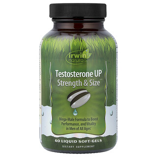 Irwin Naturals, Testosterone UP Strength & Size™, 60 cápsulas blandas con contenido líquido