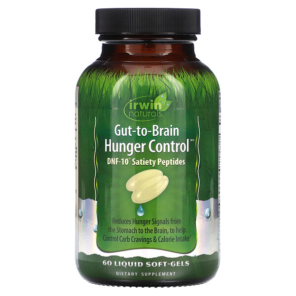 Irwin Naturals‏, Gut-To-Brain Hunger Control, 60 Liquid Soft-Gels