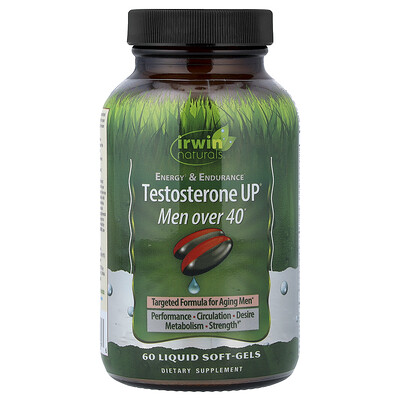 Product Image for Irwin Naturals, Testosterone UP Men Over 40, 60 Liquid Soft-Gels