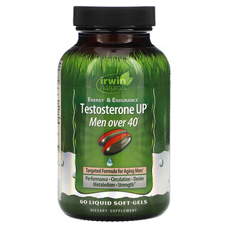 Irwin Naturals‏, Testosterone UP ، للرجال فوق سن الأربعين ، 60 كبسولة هلامية سائلة