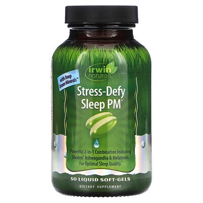 

Irwin Naturals, Stress-Defy Sleep PM, 50 Liquid Soft-Gels