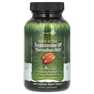 Product Image for Irwin Naturals, Rapid Acting Testosterone UP , ThermoBurn-MAX, 60 Liquid Soft-Gels