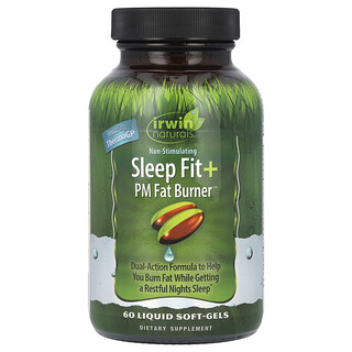 Irwin Naturals, Queimador de Gordura Sleep Fit + PM, 60 Cápsulas Softgel Líquidas
