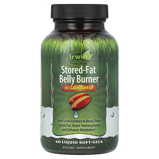 Irwin Naturals, Queimador Abdominal Stored-Fat, Mais CaloriBurn GP®, 40 Cápsulas Softgel Líquidas