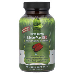 Turbo-Energy, Libido-Max RED™, з L-цитруліном і гуараною, 72 капсули з рідиною