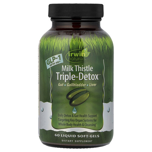 Irwin Naturals Milk Thistle Triple-Detox Vitamin | 60 Soft Gels