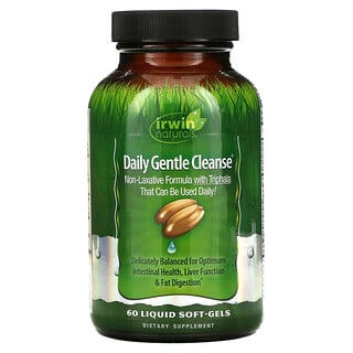 Irwin Naturals, Daily Gentle Cleanse、リキッド・ソフトジェル60錠