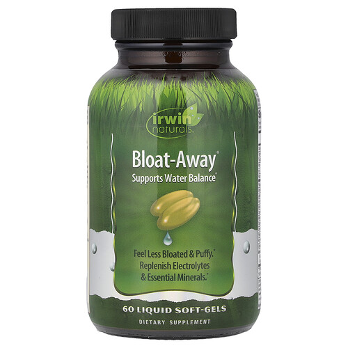 Irwin Naturals, Bloat-Away®, 60 flytende mykgeler