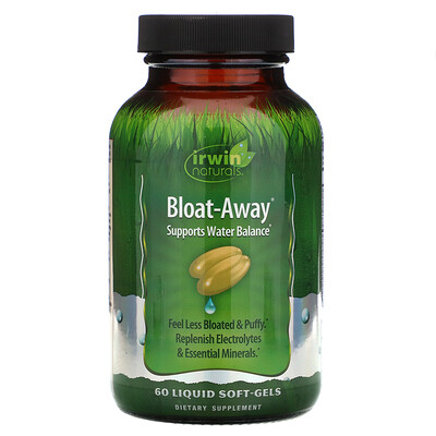 Irwin Naturals Bloat-Away, диуретик 60 жидких гелевых капсул