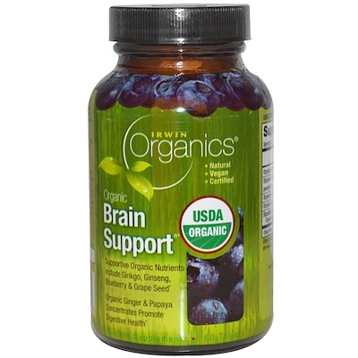 

Organics, Brain Support, 60 таблеток