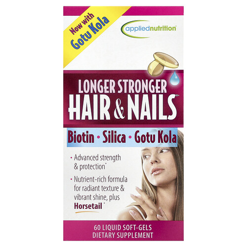 Applied Nutrition, Longer Stronger Hair & Nails®, 60 Liquid Soft-Gels