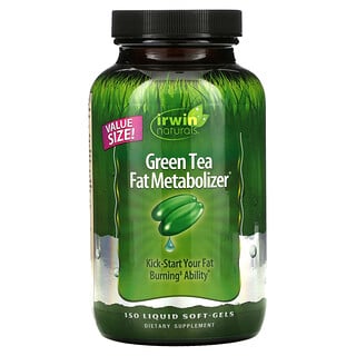 Irwin Naturals, Thé vert accélérateur de métabolisme contre les graisses, 150 gélules molles liquides