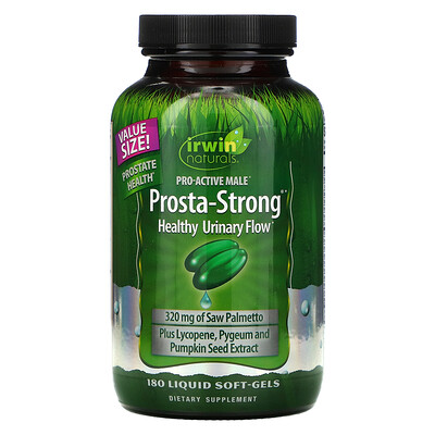 Irwin Naturals Prosta-Strong, Healthy Urinary Flow, 180 Liquid Soft-Gels
