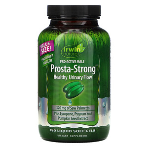 Ирвин Натуралс, Prosta-Strong, Healthy Urinary Flow, 180 Liquid Soft-Gels отзывы