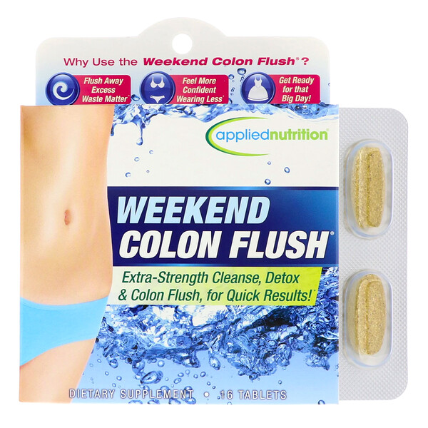 appliednutrition‏, Weekend Colon Flush, 16 Tablets