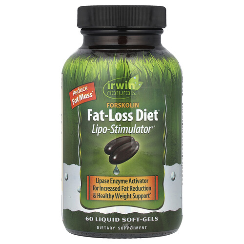 Irwin Naturals, Forskolin, Fat-Loss Diet, Gewichtsreduzierung, 60 Softgel-Flüssigkapseln