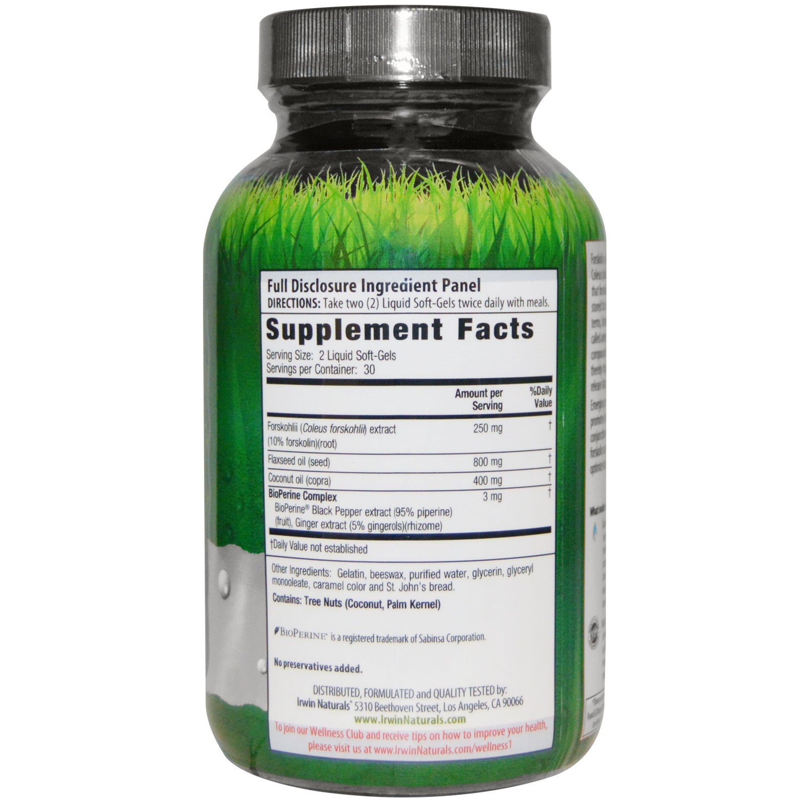 Irwin Naturals, Forskolin, FatLoss Diet, 60 Liquid SoftGels iHerb