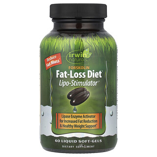 Irwin Naturals, Forskolin, Fat-Loss Diet, Gewichtsreduzierung, 60 Softgel-Flüssigkapseln