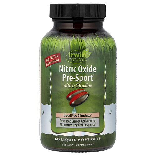Irwin Naturals, Nitric Oxide Pre-Sport® mit L-Citrullin, 60 flüssige Weichkapseln