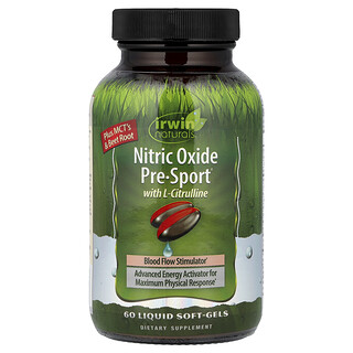 Irwin Naturals, L-Sitrülinli Nitric Oxide Pre-Sport®, 60 Sıvı Yumuşak Jel