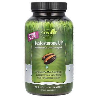 إيروين ناتشورالز‏, ‎Testosterone UP®‎ مع عكازة علي من Powerful LJ100® ‎‏، 120 كبسولة هلامية سائلة
