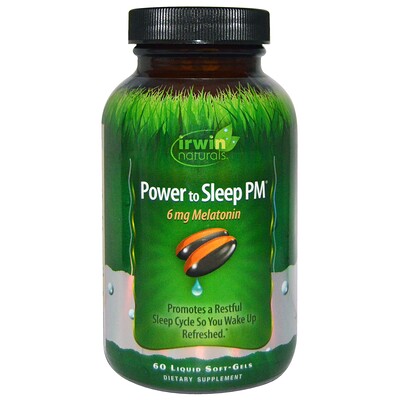 

Power to Sleep PM, 6 мг мелатонина, 60 мягких таблеток с жидкостью