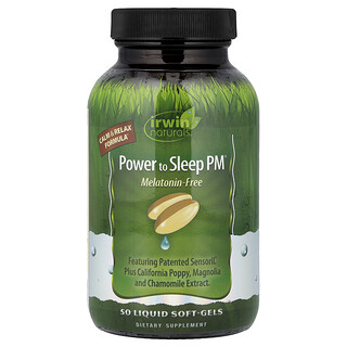 Irwin Naturals, 50 miękkich kapsułek żelowych w płynie Power to Sleep PM®, bez melatoniny