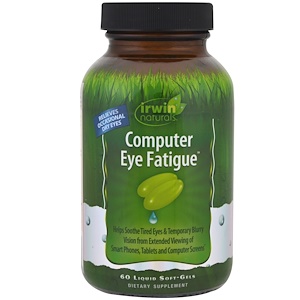 Отзывы о Ирвин Натуралс, Computer Eye Fatigue, 60 Liquid Soft-Gels
