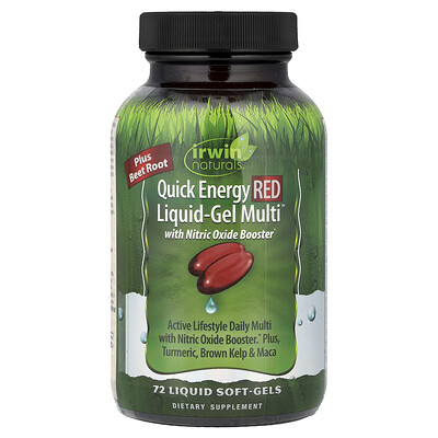 Product Image for Irwin Naturals, Quick Energy Red Liquid-Gel Multi , 72 Liquid Soft-Gels
