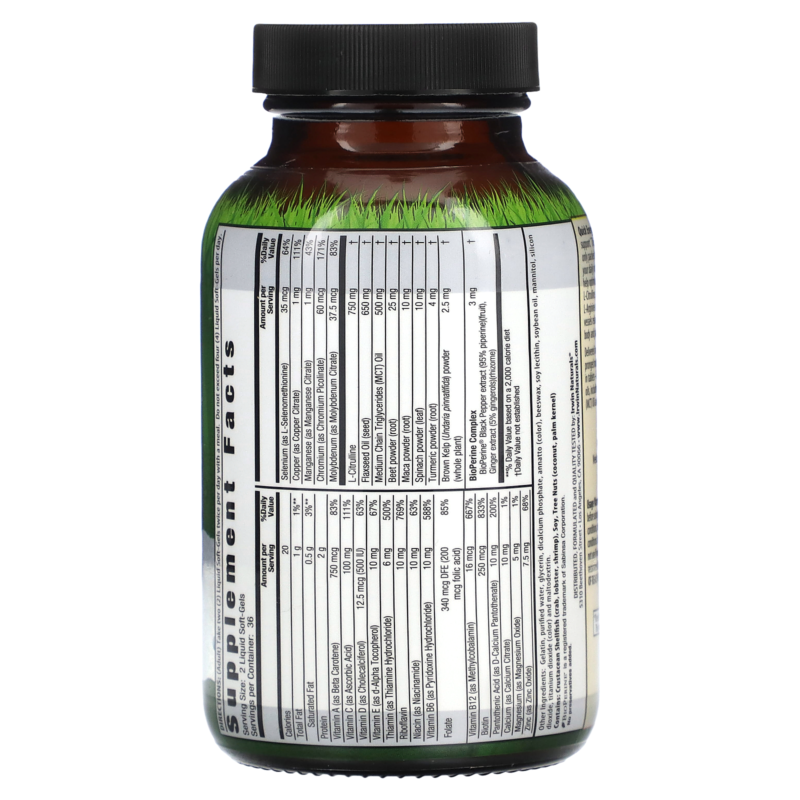 Irwin Naturals, 快速能量紅液體膠囊複合維生素,72粒液體軟膠囊