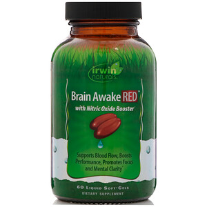 Отзывы о Ирвин Натуралс, Brain Awake Red, 60 Liquid Soft-Gels