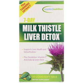 appliednutrition, 7-Day Milk Thistle Liver Detox, 30 Liquid Soft-Gels