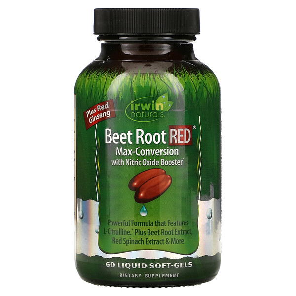 Beet Root RED، أقصى تحويل مع معزز أكسيد النتريك، 60 كبسولة هلامية سائلة