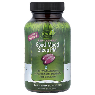 Irwin Naturals, Good Mood Sleep PM，54 粒液體軟凝膠
