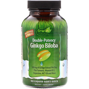 Отзывы о Ирвин Натуралс, Double-Potency Ginkgo Biloba, 60 Liquid Soft-Gels